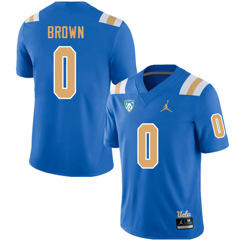 Jordan Brand Men-Youth #0 Kam Brown UCLA Bruins College Football Jerseys Sale-Blue